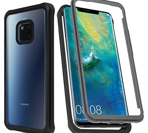 AICase Funda para Huawei Mate 20 Pro,Transparente y Resistente, Case Protectora con Protector de Pantalla Incorporado para Huawei Mate 20 Pro