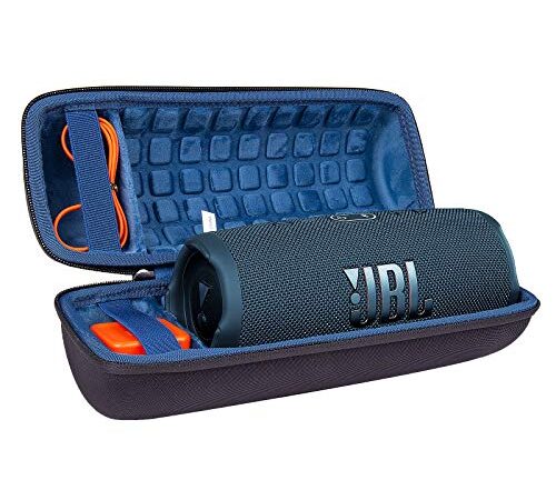 co2CREA Duro Viajar Caja Estuche Funda para JBL Charge 4 / JBL Charge 5 Altavoz inalámbrico portátil con Bluetooth(Caja Solo)(Azul)