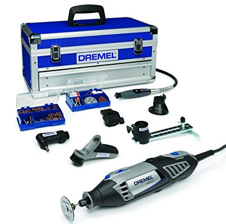 Dremel Platinum Edition 4000 - Multiherramienta, 175 W, kit con 6 complementos, 128 accesorios, velocidad 5.000 - 35.000 rpm para tallar, fresar, amolar, limpiar, pulir, cortar, lijar y grabar