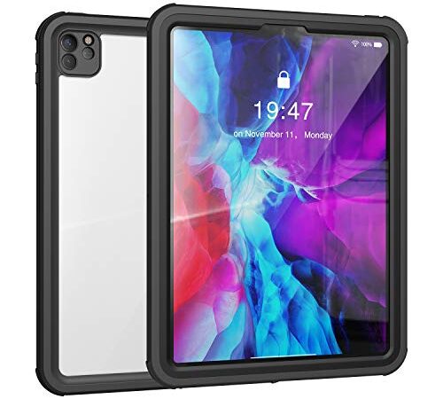 Funda impermeable para iPad Pro 11 (2ª generación) 2020, resistente al agua, con protector de pantalla integrado, absorción de golpes, resistente al polvo, sumergible