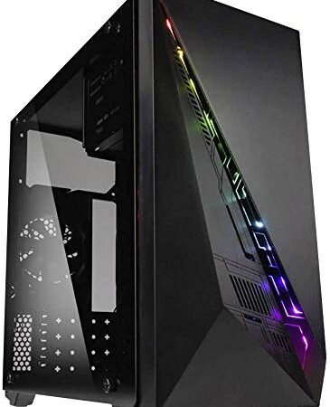 KOLINK Inspire K2 Micro-ATX Carcasa del Ordenador RGB, PC Funda de PC, Carcasa de Vidrio, Mini ATX PC Case, PC Carcasa Pequeña, Carcasa para Ordenador Gaming