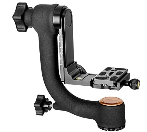 Koolehaoda Tête panoramique Gimbal Head Avec 70mm Plaque de dégagement rapide visser Pour lourd Téléobjectif caméra Appareil Photo Reflex DSLR