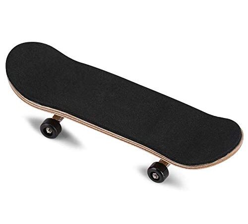 MAGT Finger Skateboard, 1Pc 5 Capas de Arce Madera + Aleación Diapasón Patinetas de Dedo con Caja Reduzca la presión, Fingerboard, Mini diapasón(Negro)