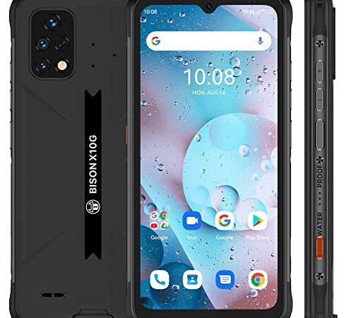 UMIDIGI Bison X10G Rugged Smartphone, Teléfonos Móviles Libres IP68 / IP69K a Prueba de Agua Ofertas Moviles, Android 11, NFC, Pantalla FHD de 6.53", batería de 6150mAh, 4G Dual SIM, 4GB + 128GB