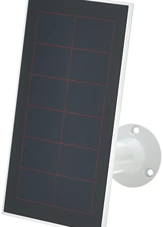 Arlo Panel Solar Cargador para cámaras Arlo Ultra, Ultra 2, Pro3, Pro4 e Pro3 Floodligh, Resistente al Agua, Base Ajustable y Cable Cargador Magnético, accesorio original Arlo, blanco