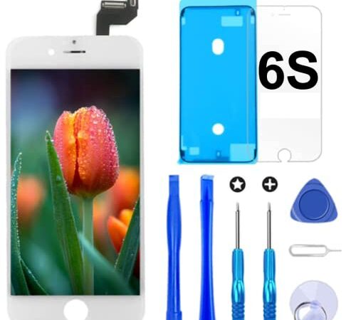 Brinonac Pantalla para iPhone 6s, 4.7" Táctil LCD de Repuesto Ensamblaje de Marco Digitalizador con Herramienta de reparación y Protector de Pantalla (Blanco)