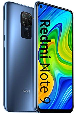 Xiaomi Redmi Note 9 - Smartphone de 6.53” FHD (DotDisplay, 4 GB RAM, 128 GB ROM, cámara Quad de 48 MP, Hotshot 3.5 mm, Headphone Jack, batería de 5020 mAh) Midnight Grey