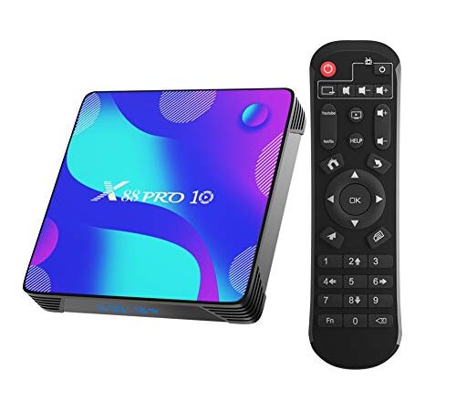 Android 11.0 TV Box, Smart Box 4GB RAM 32GB ROM RK3318 Quad-Core 64bit Cortex-A53 Soporte 2.4GHz/ 5GHz WiFi 4K UHD BT4.0