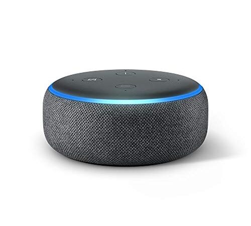 Echo Dot (3.ª generación) Reacondicionado Certificado - Altavoz inteligente con Alexa, tela de color antracita