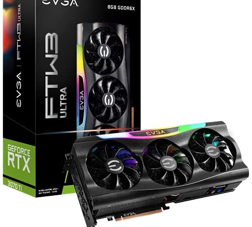 EVGA GeForce RTX 3070 Ti FTW3 GAMING, 08G-P5-3797-KL, 8GB GDDR6X, Tecnología iCX3, ARGB LED, Backplate de Metal