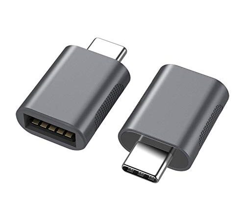 nonda Adaptador USB C a USB 3.0 (2 Pack), Adaptador USB-C a USB, USB Tipo-C a USB, Thunderbolt 4/3 a Adaptador USB hembra para MacBook Pro 2021, MacBook Air 2022, iPad Pro iMac 2021, Otros tipo C