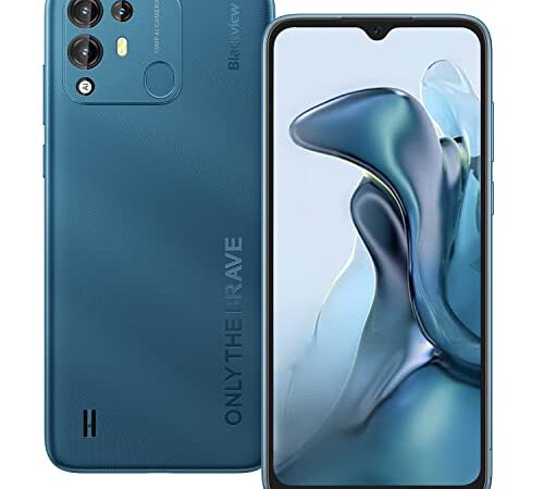 Smartphone Libre,Blackview A55 Pro Android 11 Teléfono Móvil Libres, Pantalla HD+ 6,528", Octa-Core 7GB + 64GB 1TB Ampliables, 4G Smartphone,Cámara con 13MP,4780mAh, Huella Digital,Face ID - Azul