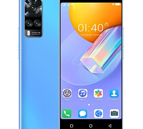 Teléfono Inteligente básico, Pantalla IPS de 4,7 Pulgadas, Sistema operativo Android, SIM Dual y cámara Dual, teléfono económico Compatible con Bluetooth, WiFi, GPS (Y53s-Blue)