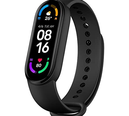 Xiaomi MI Band 6 Pulsera de Actividad, Monitores de Actividad, Pantalla Fitness Tracker, Smartwatch Pantalla de Pulsera Personalizada, 1.56” Pantalla Completa Bracelet, 50M a Prueba de Agua