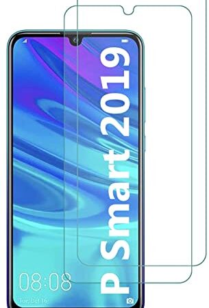 Cracksin [2 unidades] Cristal blindado compatible con Huawei P Smart 2019 Protector de pantalla de cristal templado 9H transparente, antiarañazos y antiaceite