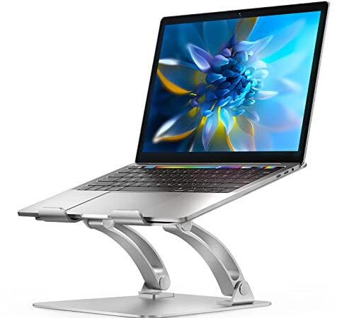 Nulaxy Soporte Portátil Ordenador , Ergonómico Laptop Stand, Soporte Ajustable para Portátil de Aluminio Compatible con MacBook, Air Pro y Otras Computadoras Portátiles de 10-17 Pulgadas