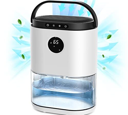 CONOPU Deshumidificador 2300ML, Deshumidificadores de para el Hogar del Dormitorio, Descongelación Automática, Apagado Automático, Control de Humedad de 3 Modos, OZC20S02