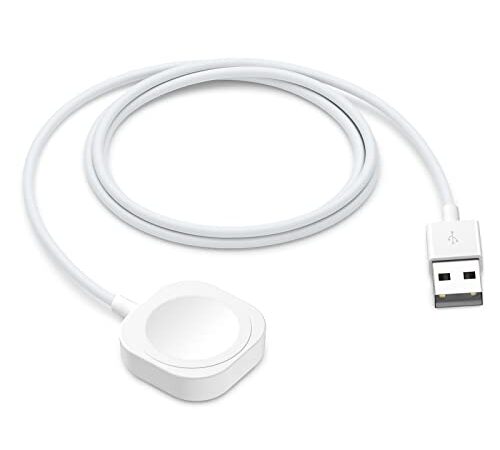 fuvoki Cargador para Apple Watch, 1.5M Cable de Carga Magnético iWatch para Apple Watch Series 8 7 6 5 4 3 2 SE Ultra - Blanco