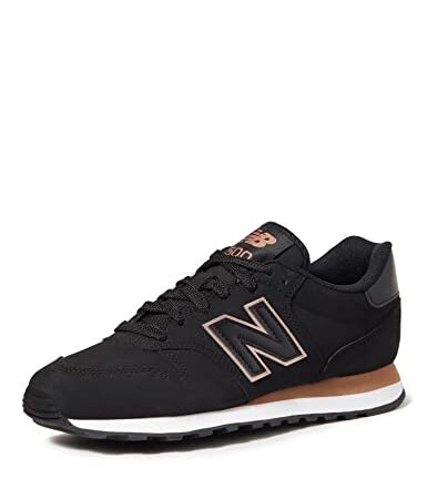 New Balance Mujer 500v1 Sneaker, Negro, 37.5 EU