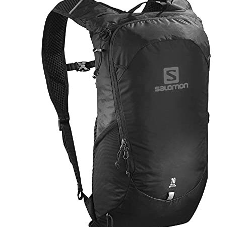 Salomon Trailblazer 10 Mochila para Trekking Unisex, Perfecta para Correr, Senderismo y Ciclismo, Negro, Capacidad Máxima de 10 Litros