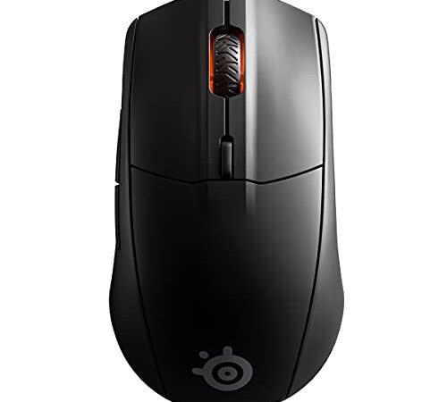 SteelSeries Rival 3 Wireless - Ratón Para Gaming - Batería Con Más De 400 Horas De Duración - Tecnología Dual Inalámbrico a 2.4 GHz y Bluetooth 5.0, Negro