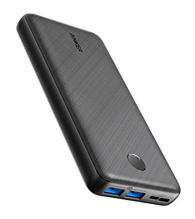 Anker Powerbank 20000 mAh Anker PowerCore Essential Bateria externa, con tecnología PowerIQ y entrada USB-C, cargador portatil de gran capacidad compatible con iPhone, Samsung, iPad y más