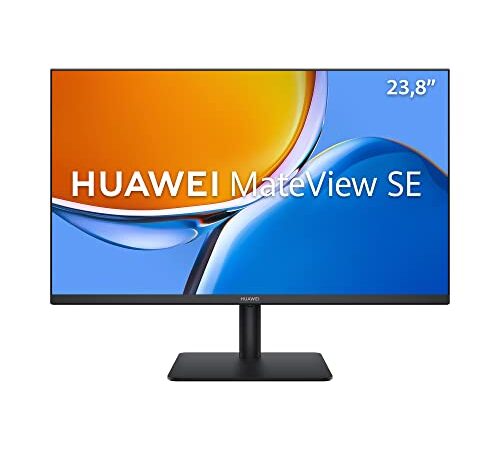 HUAWEI MateView SE - Monitor de 23,8” FullHD(1920x1080,Panel IPS antireflejos,75Hz,HDMI,DP,Flicker-Free,Low Blue Light,AMD FreeSync) 90% P3,Modo eBook,Negro+38 Meses de Garantía