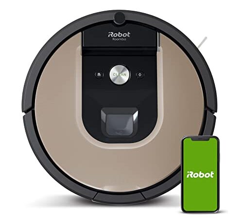 Robot aspirador conexión Wi-Fi iRobot Roomba 966 - 2 cepillos goma multisuperficie - Óptimo mascotas - Recarga y reanuda - Sugerencias personalizadas - Compatible asistente voz - Coordinación Imprint