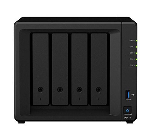 Synology DS418 - Diskstation Potente NAS de 4 bahías para usuarios domésticos y de oficina