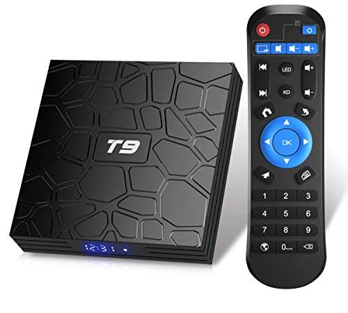 Android TV Box, T9 Android 9.0 TV Box 2GB RAM / 16GB ROM RK3318 Quad-Core Support 2.4 / 5Ghz WiFi BT4.0 4K 3D HD DLNA Smart TV Box