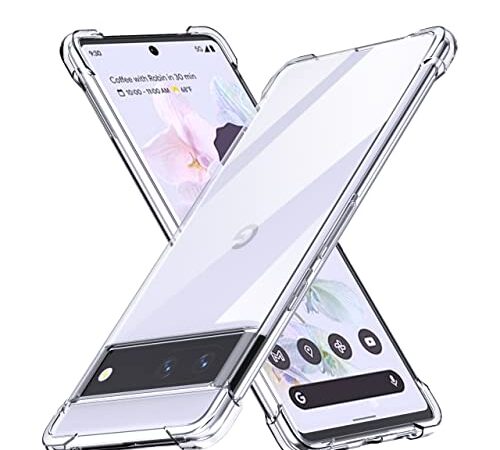 Anoowkoa Funda para Google Pixel 7 Carcasa Protectora la Cámara Antigolpes Transparente con Cojín Esquina Parachoques, Flexible Suave TPU Silicona Caso Delgada Anti-Choques Case Cover