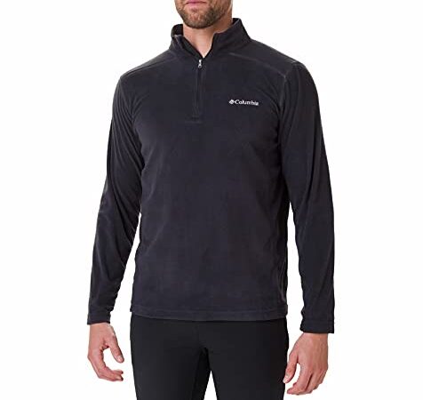 Columbia Klamath Range II Half Zip - Jersey de Forro Polar para Hombre, Color Negro, Talla M