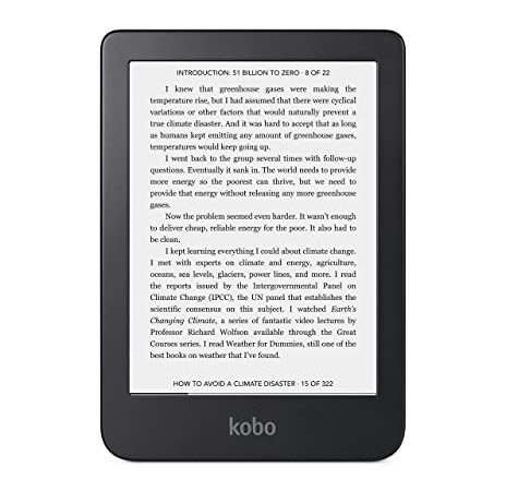 Kobo Clara 2E | eReader | Glare-Free 6” HD Touchscreen | ComfortLight Pro Blue Light Reduction | Adjustable Brightness | WiFi | 16GB of Storage | Carta E Ink Technology | Waterproof