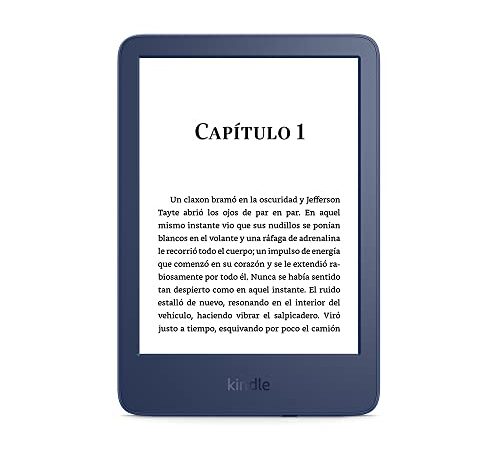 Nuevo Kindle (modelo de 2022): nuestro Kindle más compacto y ligero, con una pantalla de alta resolución de 300 ppp y 6 pulgadas, y el doble de almacenamiento | Azul vaquero, sin publicidad