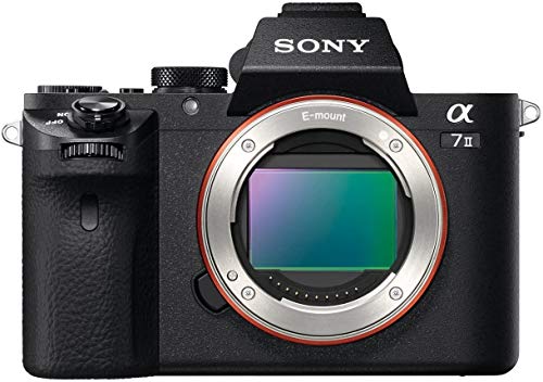 Sony Alpha 7 II - Cámara evil de fotograma completo (24.3 Megapíxeles, enfoque automático híbrido rápido, estabilización de imagen óptica de 5 ejes, grabación de vídeos en formato XAVC S), negro