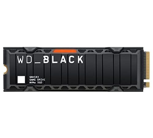 WD_Black SN850X 2TB M.2 2280 PCIe Gen4 NVMe SSD Almacenamiento con un disipador para Juegos hasta 7300 MB/s