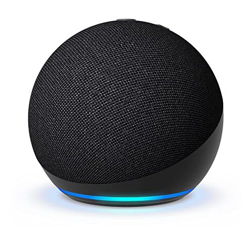 Nuevo Echo Dot (5.ª generación, modelo de 2022) | versión internacional | Altavoz inteligente con Alexa | Antracita | No disponible en portugués (Portugal)