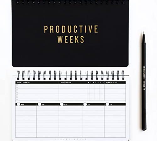 Semanas productivas: tu planificador de productividad en hogar/oficina, destroza la productividad diaria y semanal, gestión del tiempo y objetivos de hábito, sin fecha, dura 1 año