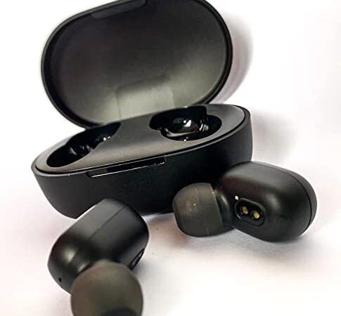 Xiaomi Redmi Airdots - Auriculares inalámbricos (Bluetooth, estuche de carga magnética, micrófono), color negro