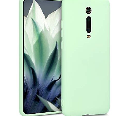 kwmobile Carcasa para Xiaomi Mi 9T (Pro) / Redmi K20 (Pro) - Funda para móvil en TPU Silicona - Protector Trasero en Menta Mate