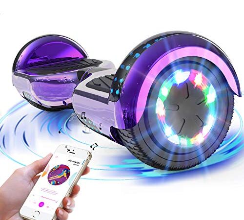 RCB Hoverboard 6.5" Overboard Hover Borad con LED Luces/Bluetooth Regalo para Adultos y Niños Monopatín Hoverboards, Regalo para niños