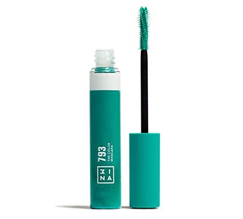 3INA MAKEUP - Vegan - The Color Mascara 793 - Turquesa - Máscara de pestañas de colores intensos - Fórmula Keratina - Volumen y Definición - Máscara larga duración - Ojos sensibles - Cruelty Free