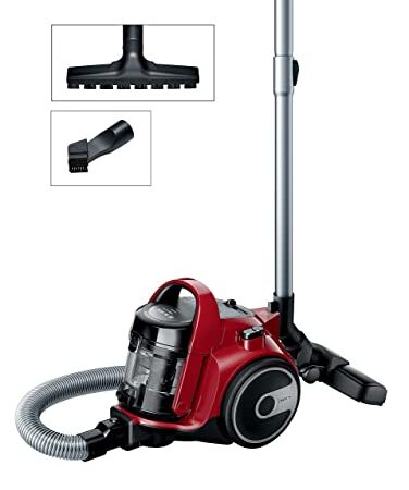 Bosch Hogar BGC05AAA2 GS05 Cleannn - Aspirador sin bolsa, 700 W, 1.5 litros, Color Rojo y Negro