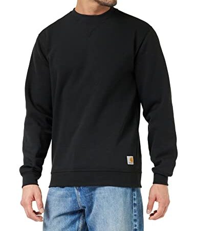 Carhartt Sudadera con cuello redondo, tejido de grosor medio, Loose Fit Para Hombre, Negro, L