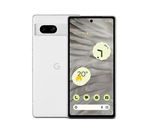 Google Pixel 7a - Teléfono móvil 5G Android Libre con Lente Gran Angular y batería de 24 Horas de duración - Nieve