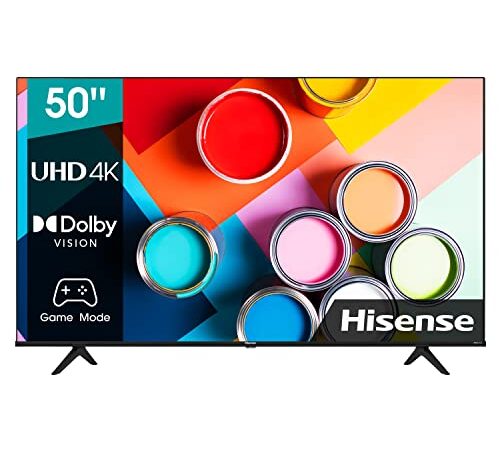 Hisense 50A6EG (50 Pulgadas) 2022 Series - Smart TV 4K UHD con Dolby Vision HDR, DTS Virtual X, Freeview Play, Alexa Built-in, Bluetooth (Nuevo 2022)