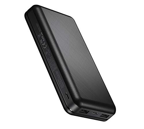 Power Bank 26800mAh Batería Externa USB C con 2 Entradas 2 Salidas Cargador Portátil Compatible con iPhone, Samsung, Huawei, Xiaomi, Tablet-Negro