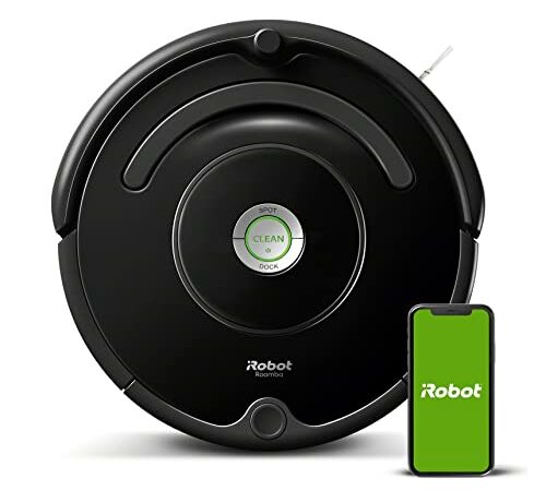 Robot aspirador con conexión Wi-Fi iRobot Roomba 671 - Tecnología Dirt Detect - Sistema de limpieza en tres fases - Sugerencias personalizadas - Compatible con tu asistente de voz