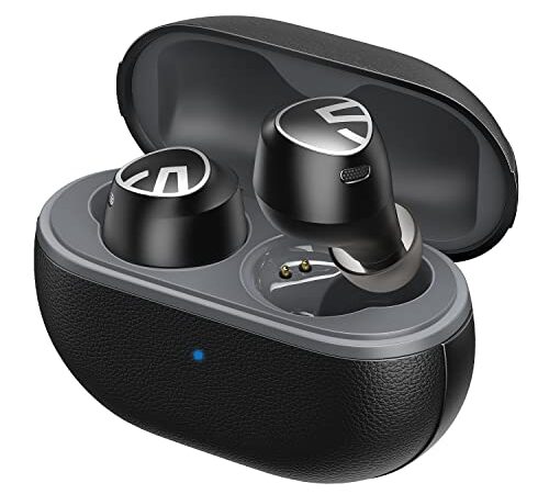 SoundPEATS Free 2 Classic Auriculares Bluetooth 5.1 Llamadas Claras Auriculares Inalámbricos con 30 Horas de Tiempo de Reproducción Auriculares Inalambricos Deportes, Control Táctil, IPX5 Impermeable