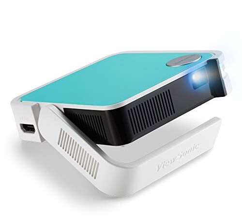 ViewSonic M1 Mini Plus - Proyector LED portátil (WVGA, 120 lúmenes, HDMI, Micro USB, conexión Wi-Fi, Bluetooth, Altavoz de 2 W), Multicolor